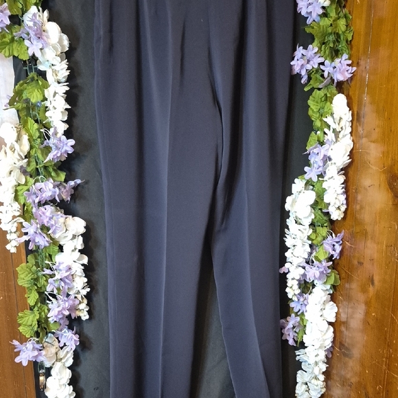 Kasper Black High-Rise Wide-Leg Trousers - Picture 3 of 3